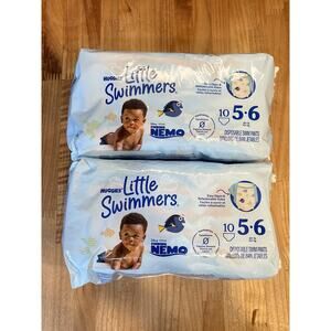 2 Huggies Little Swimmers Disposable‎ Swim Pants 10 Count 32+lbs Finding Nemo